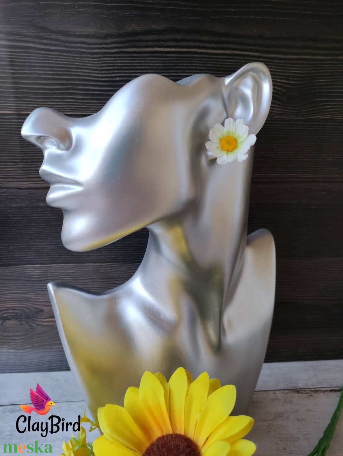 Margar�ta bedugós fülbevaló - ékszer - fülbevaló - pötty fülbevaló - Meska.hu