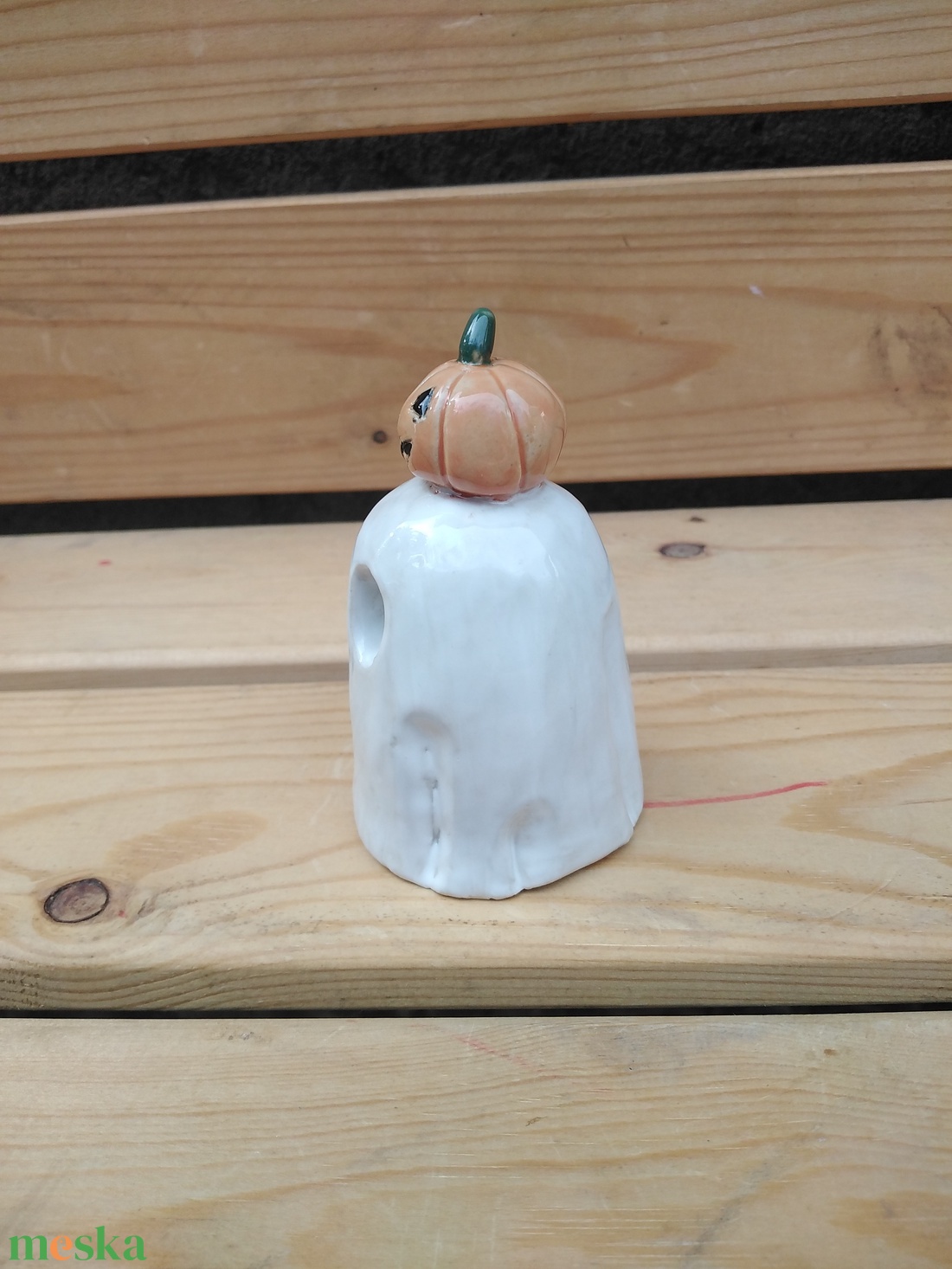 Szellem mini tökkel - otthon & életmód - dekoráció - halloween - halloweeni asztaldísz - Meska.hu Szellem mini tökkel - otthon & életmód - dekoráció - halloween - halloweeni asztaldísz - Meska.hu