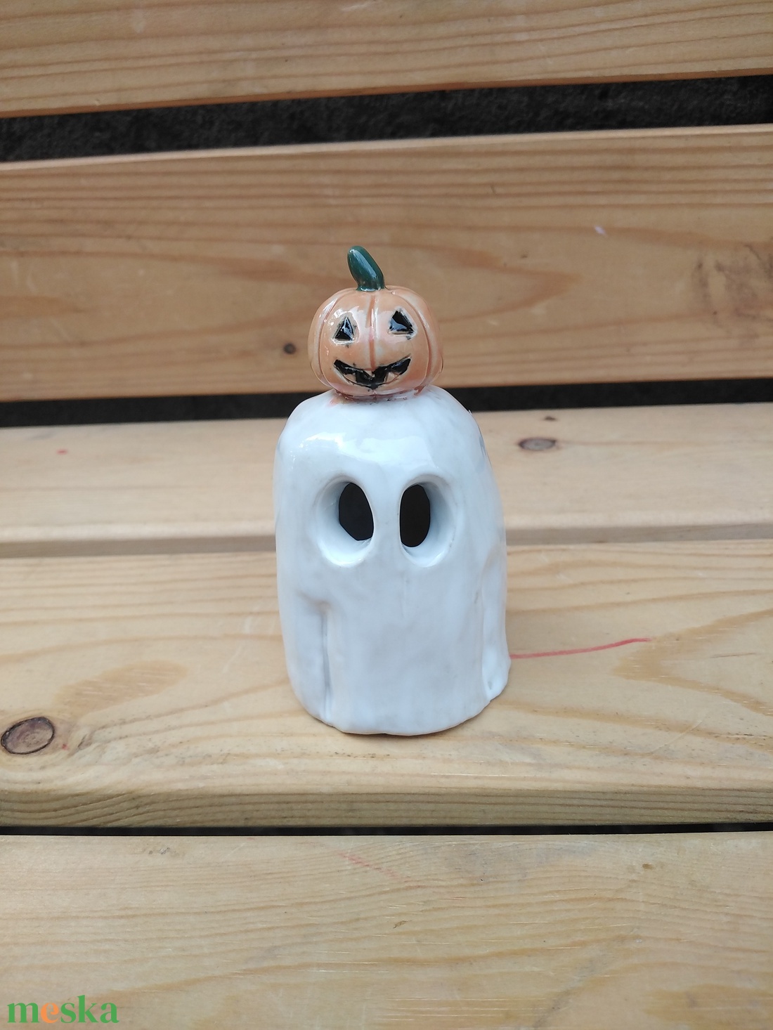 Szellem mini tökkel - otthon & életmód - dekoráció - halloween - halloweeni asztaldísz - Meska.hu Szellem mini tökkel - otthon & életmód - dekoráció - halloween - halloweeni asztaldísz - Meska.hu