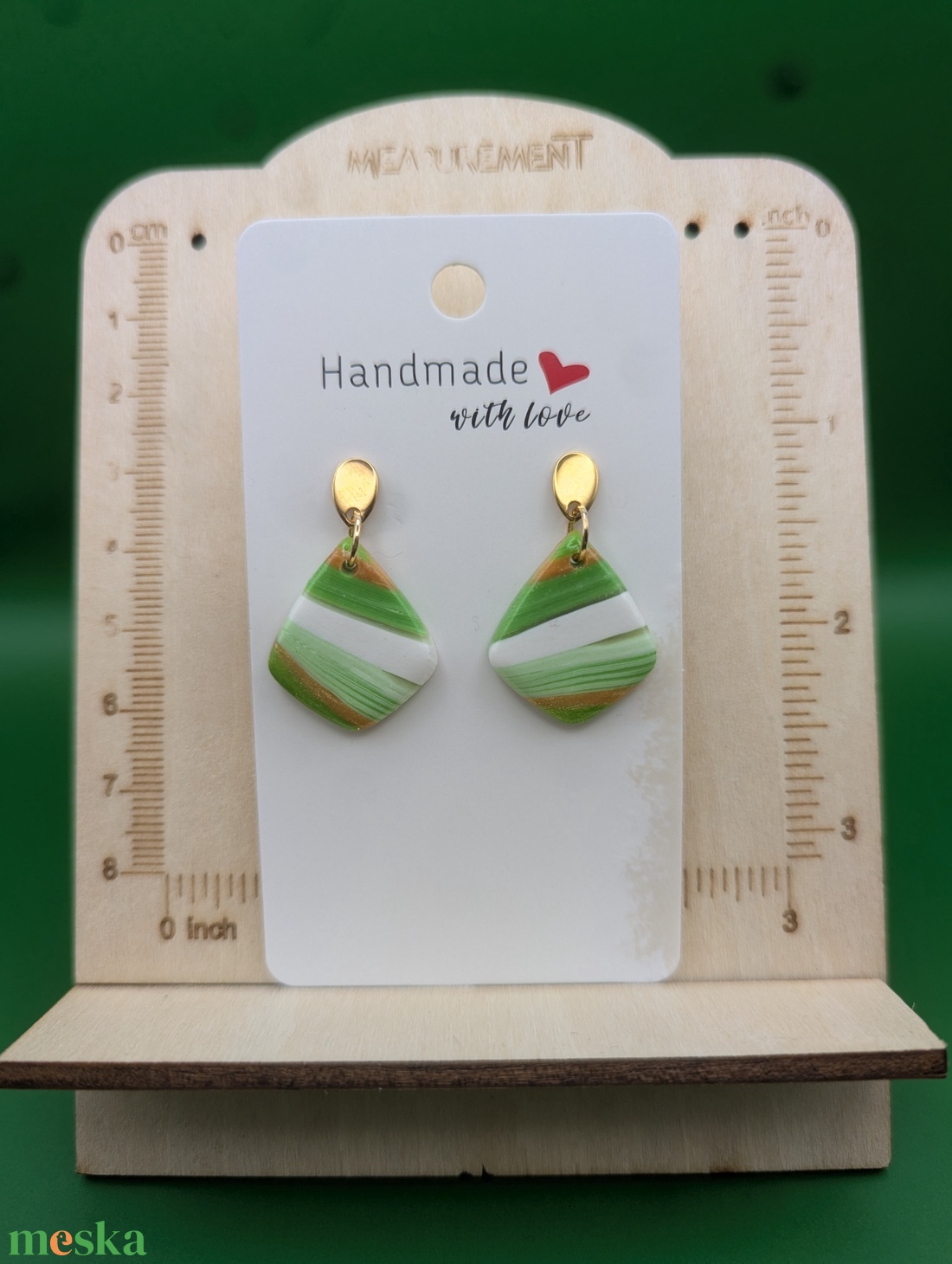 Kézműves fülbevaló polimer gyurmából (polymer clay) - kicsi, csepp - 009 - ékszer - fülbevaló - lógó fülbevaló - Meska.hu