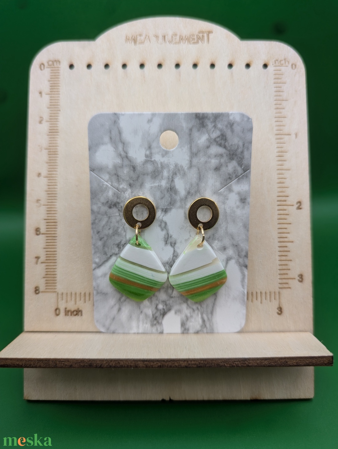 Kézműves fülbevaló polimer gyurmából (polymer clay) - csepp - 036 - ékszer - fülbevaló - lógó fülbevaló - Meska.hu