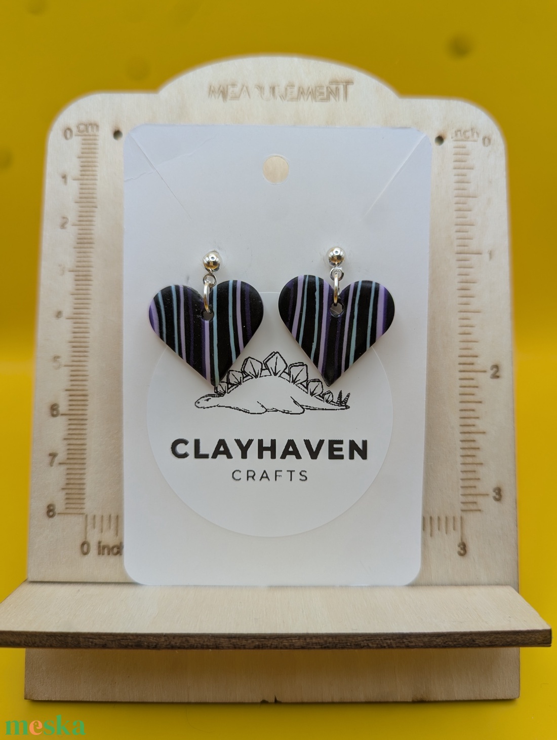 Kézműves fülbevaló polimer gyurmából (polymer clay) - szív - 043 - ékszer - fülbevaló - pötty fülbevaló - Meska.hu