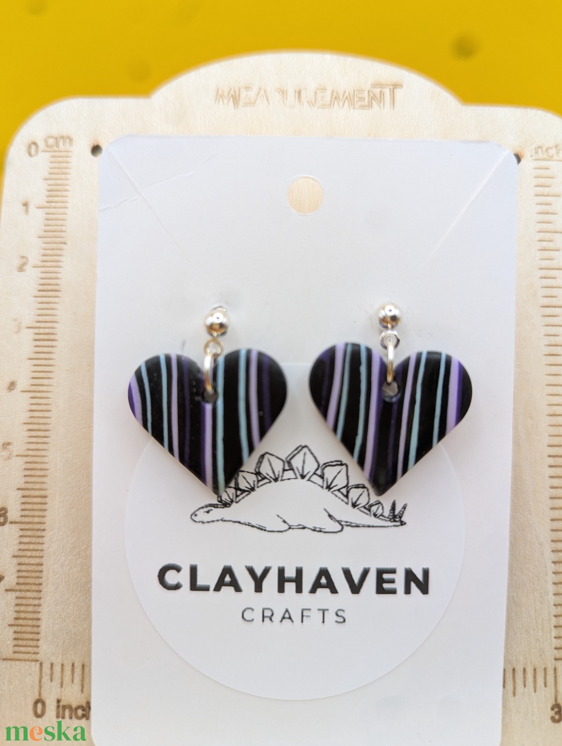 Kézműves fülbevaló polimer gyurmából (polymer clay) - szív - 043 - ékszer - fülbevaló - pötty fülbevaló - Meska.hu