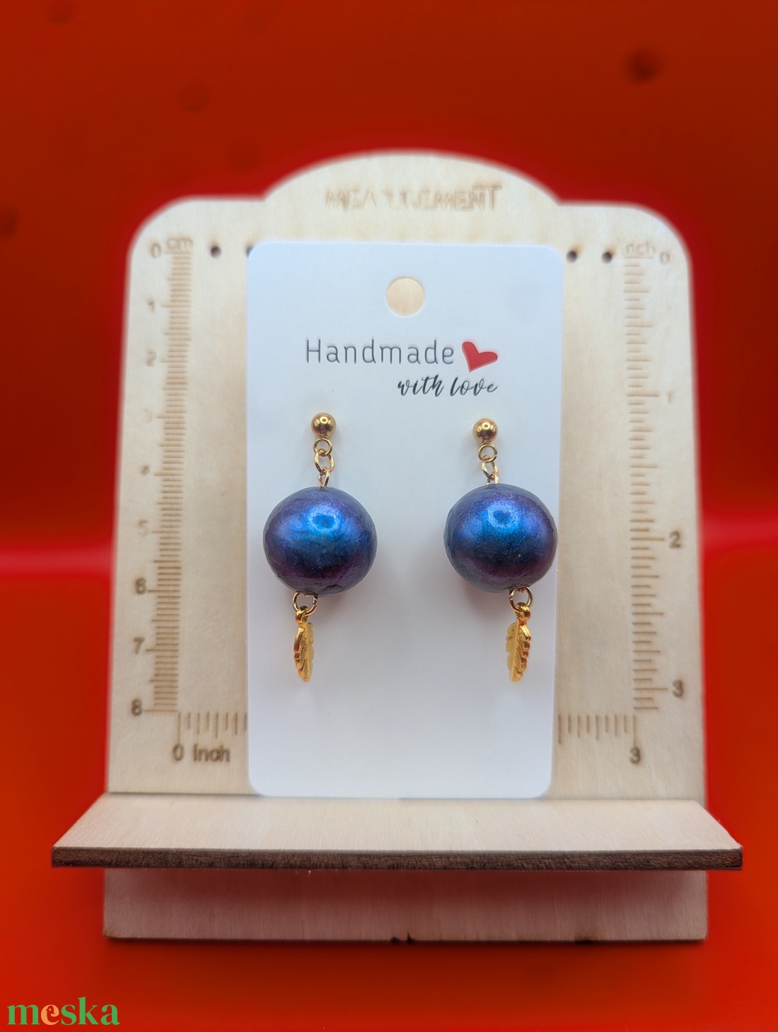 Kézműves fülbevaló polimer gyurmából (polymer clay) - gyöngy - 075 - ékszer - fülbevaló - lógó fülbevaló - Meska.hu