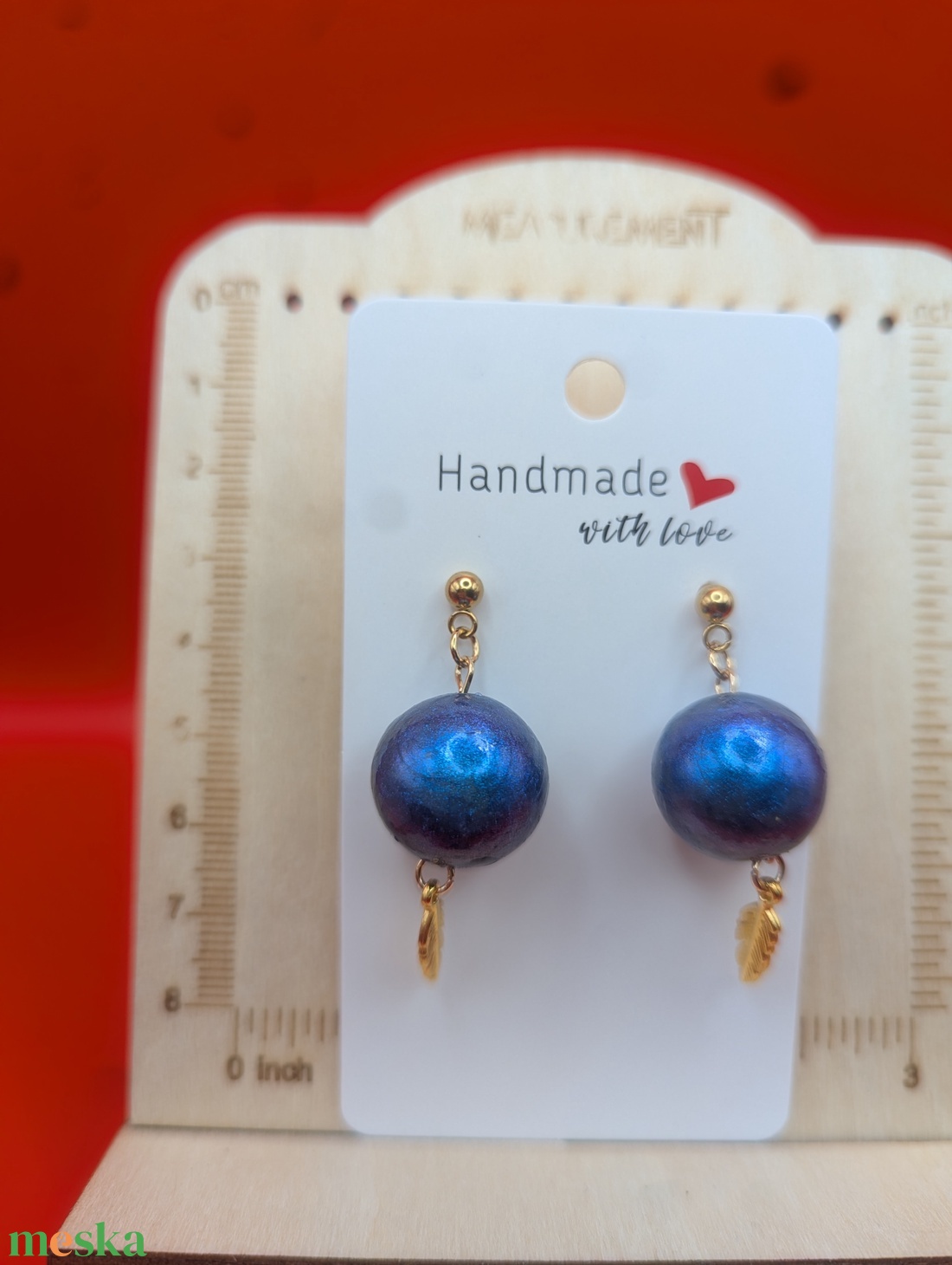 Kézműves fülbevaló polimer gyurmából (polymer clay) - gyöngy - 075 - ékszer - fülbevaló - lógó fülbevaló - Meska.hu