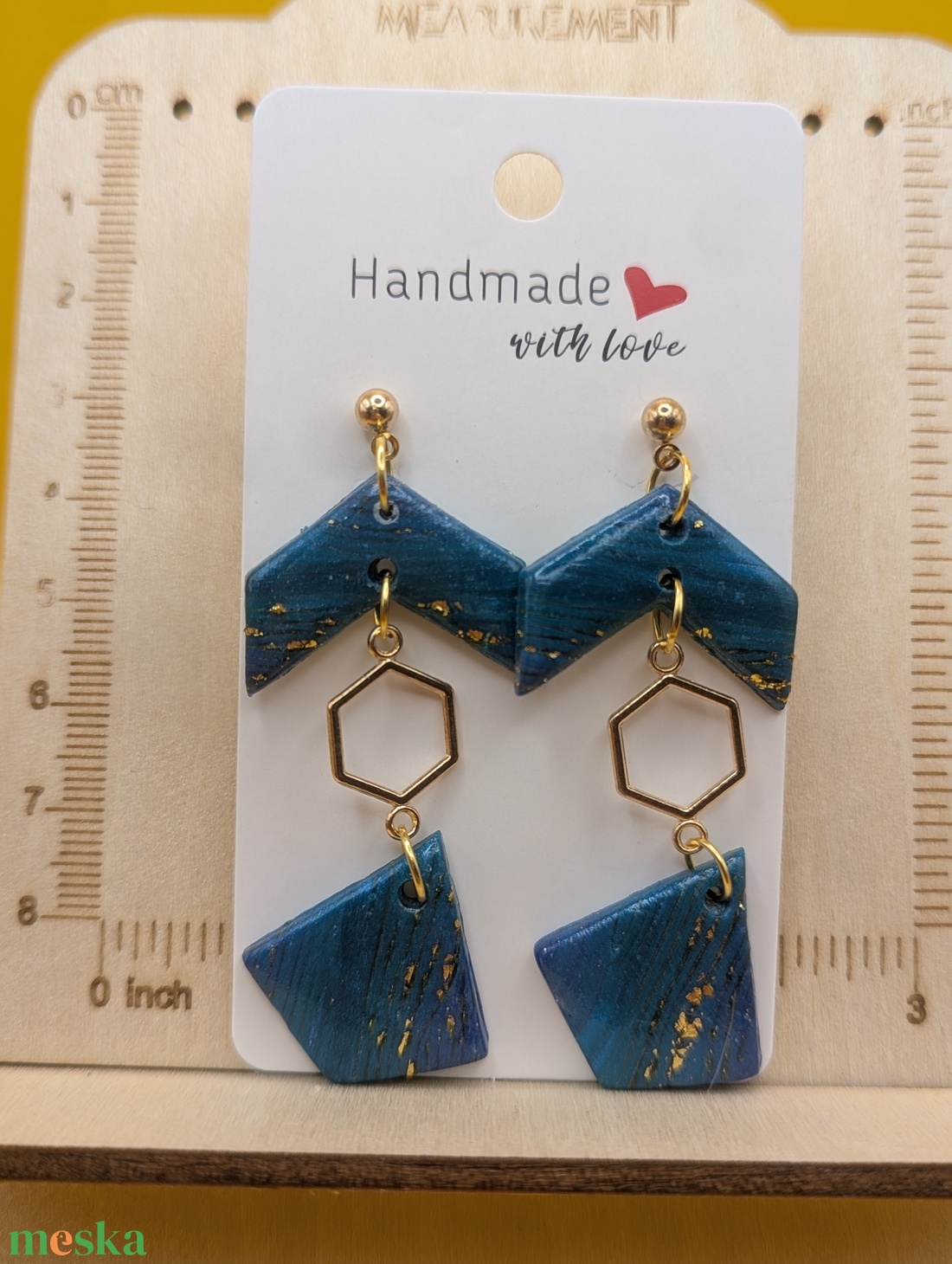 Kézműves fülbevaló polimer gyurmából (polymer clay)  - 3 részes - 087 - ékszer - fülbevaló - lógó fülbevaló - Meska.hu