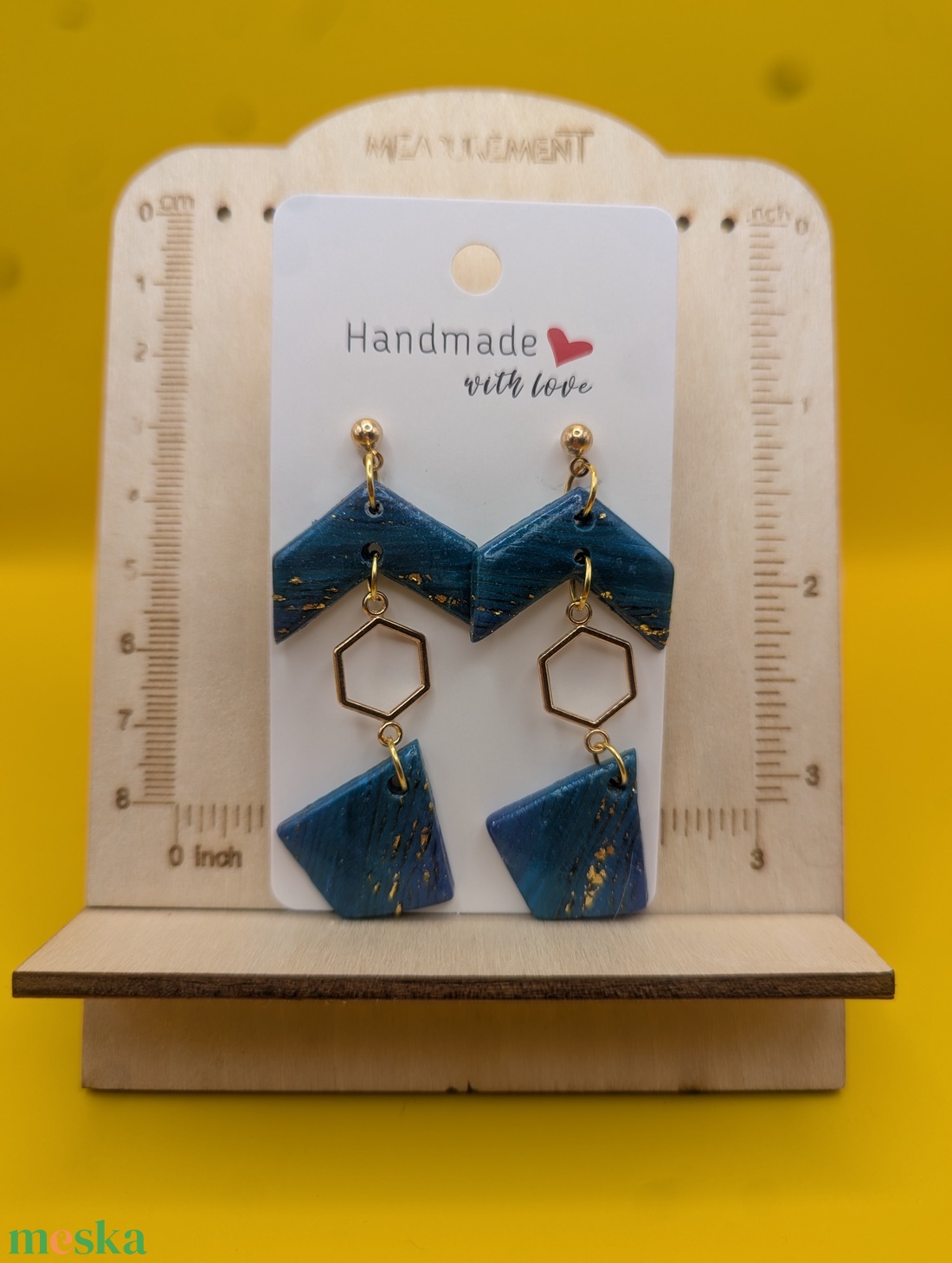 Kézműves fülbevaló polimer gyurmából (polymer clay)  - 3 részes - 087 - ékszer - fülbevaló - lógó fülbevaló - Meska.hu