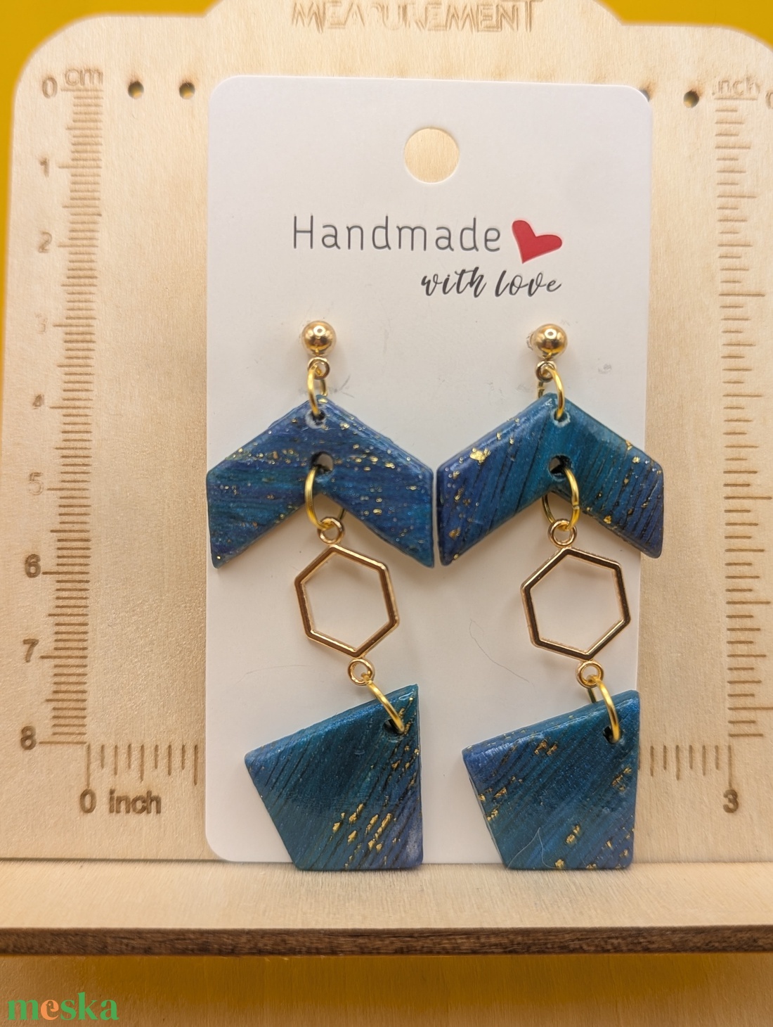 Kézműves fülbevaló polimer gyurmából (polymer clay)  - 3 részes - 089 - ékszer - fülbevaló - lógó fülbevaló - Meska.hu