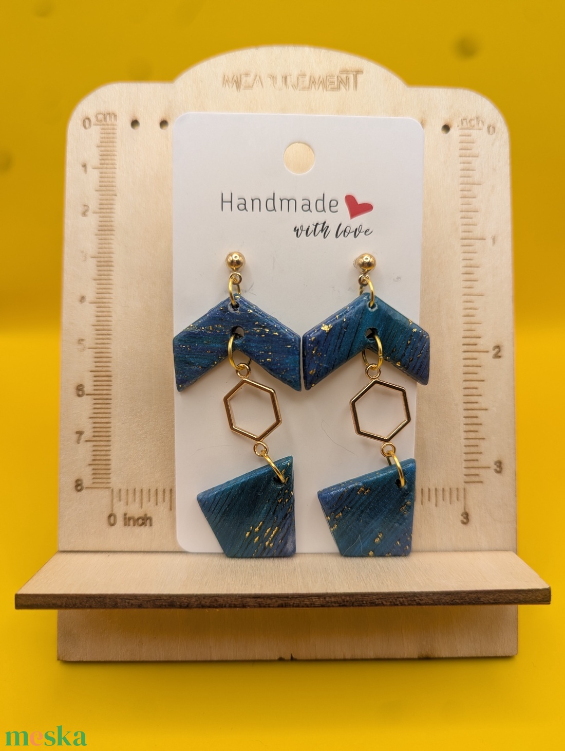 Kézműves fülbevaló polimer gyurmából (polymer clay)  - 3 részes - 089 - ékszer - fülbevaló - lógó fülbevaló - Meska.hu