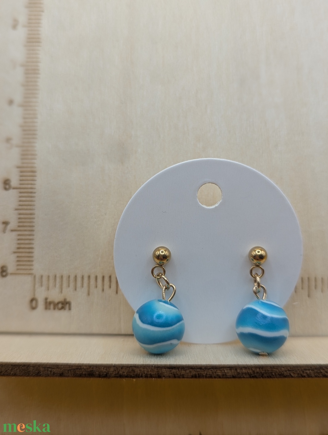 Kézműves fülbevaló polimer gyurmából (polymer clay)  - gyöngy - 092 - ékszer - fülbevaló - lógó fülbevaló - Meska.hu