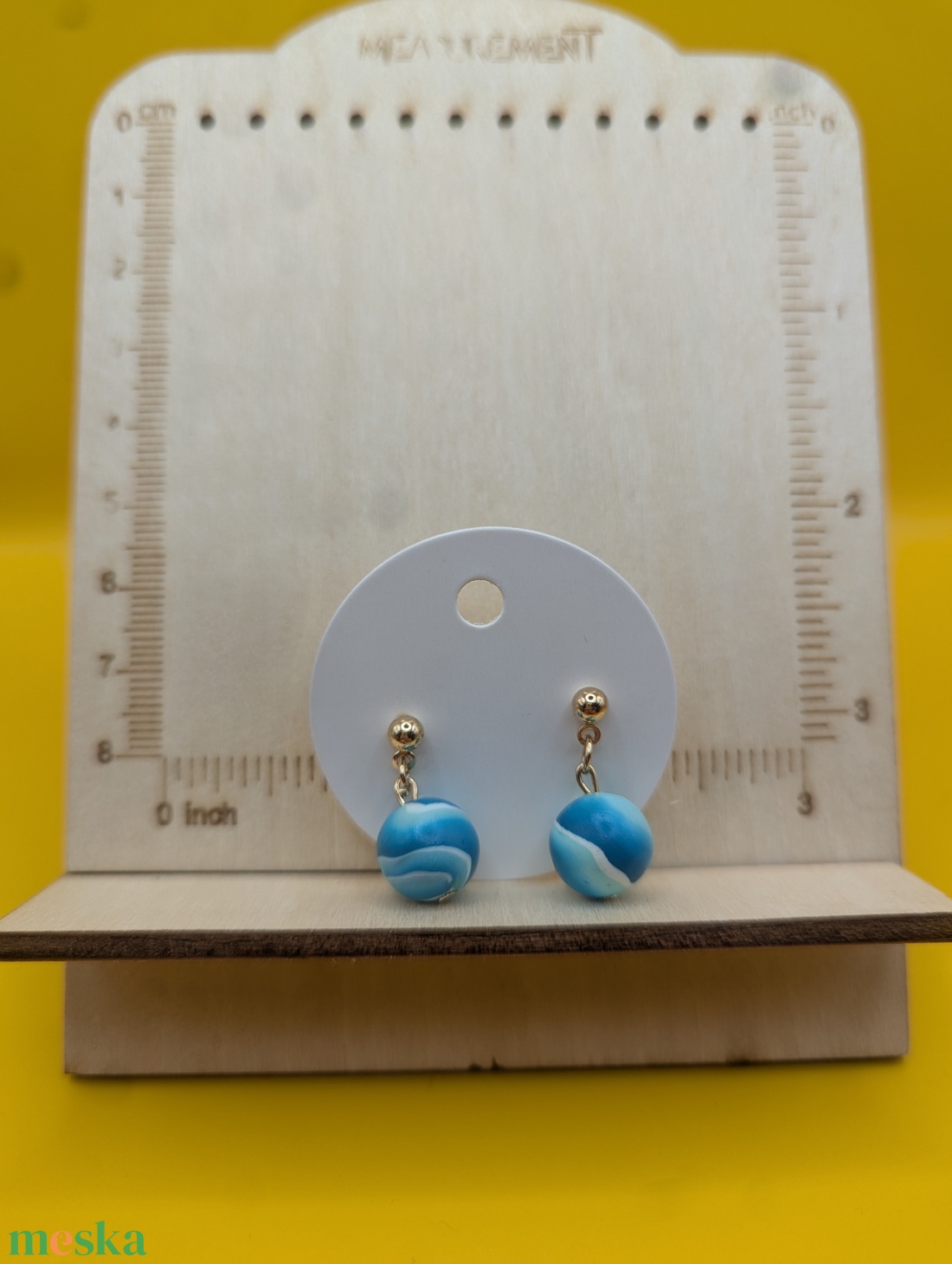 Kézműves fülbevaló polimer gyurmából (polymer clay)  - gyöngy - 094 - ékszer - fülbevaló - lógó fülbevaló - Meska.hu