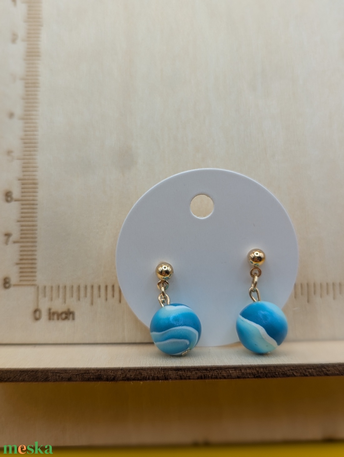 Kézműves fülbevaló polimer gyurmából (polymer clay)  - gyöngy - 094 - ékszer - fülbevaló - lógó fülbevaló - Meska.hu