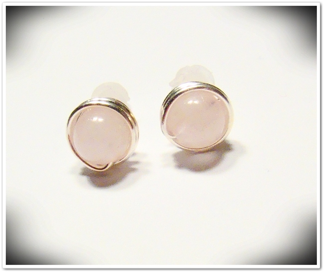 Rózsakvarc fülbevaló -  - Meska.hu