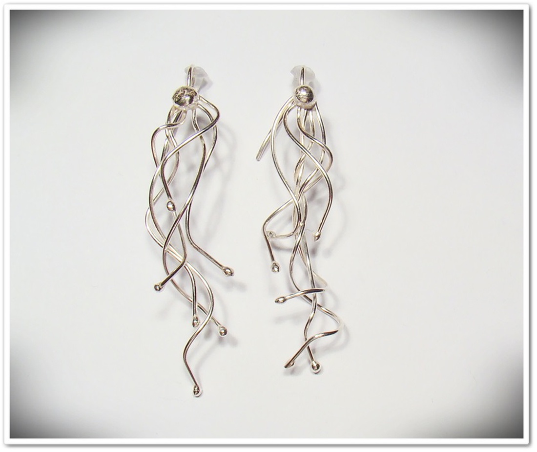 Ezüstözött nikkelmentes fülbevaló  -  - Meska.hu