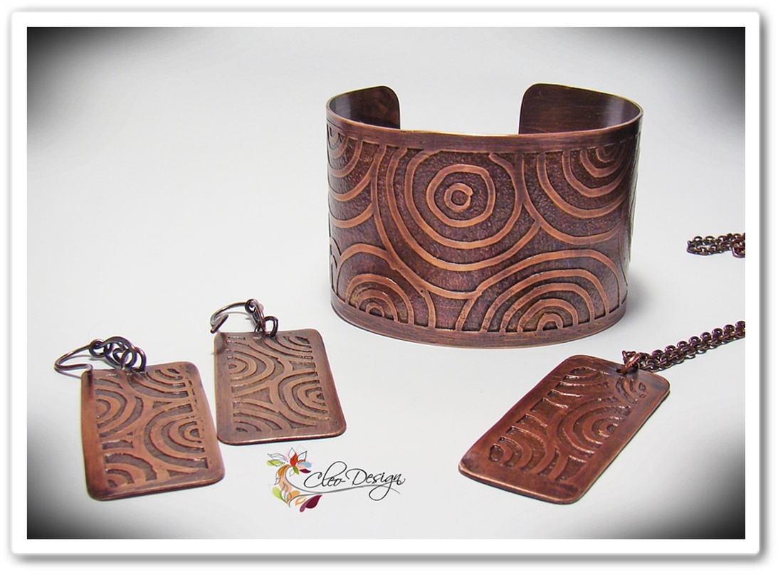 Antikolt maratott vörösréz szett -  - Meska.hu