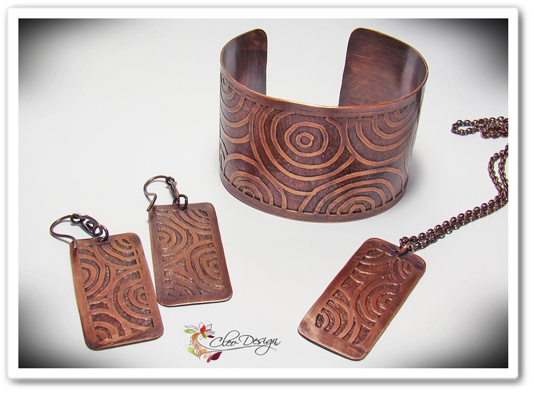 Antikolt maratott vörösréz szett -  - Meska.hu