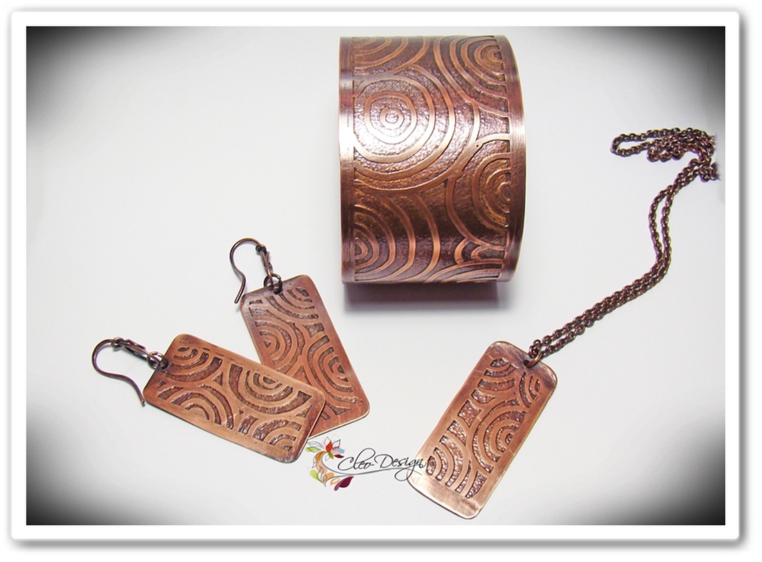 Antikolt maratott vörösréz szett -  - Meska.hu