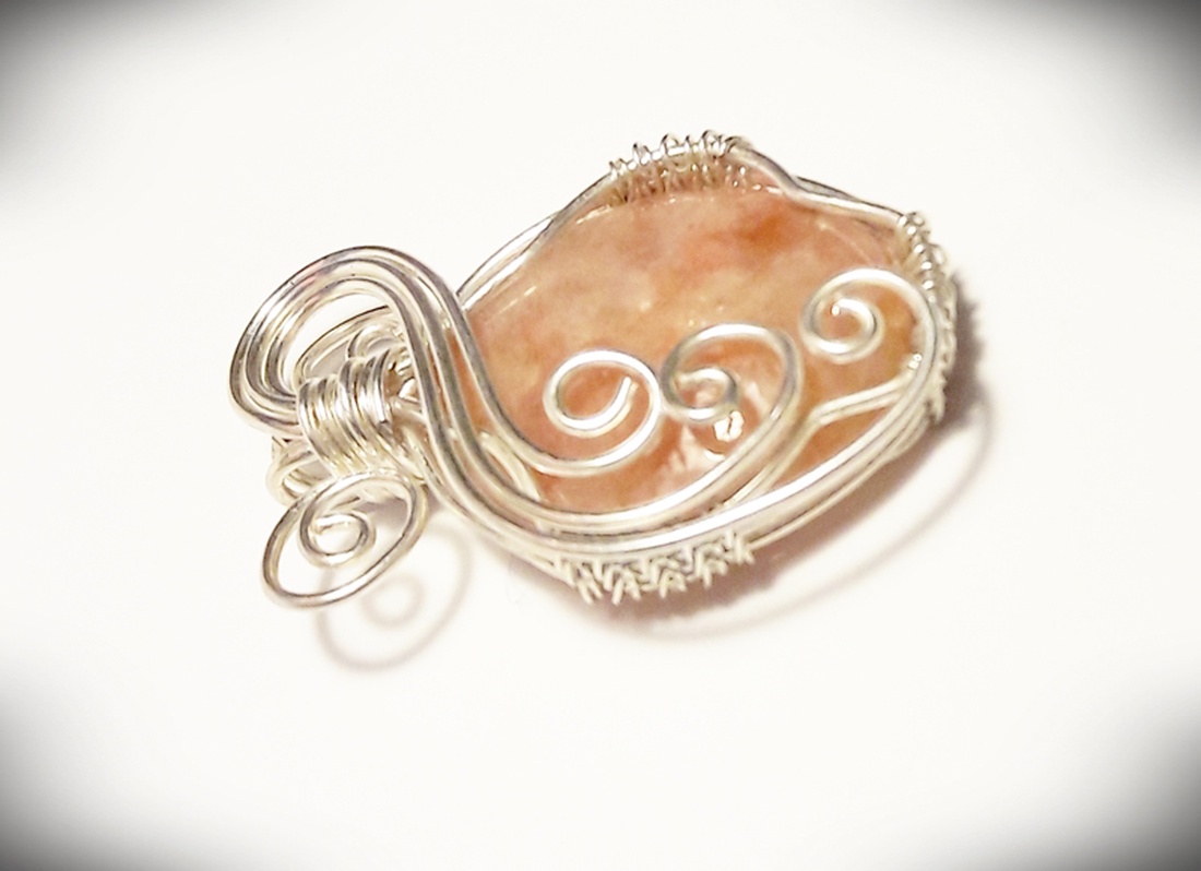 Ezüstözött, allergiamentes   napkő medál  -  - Meska.hu