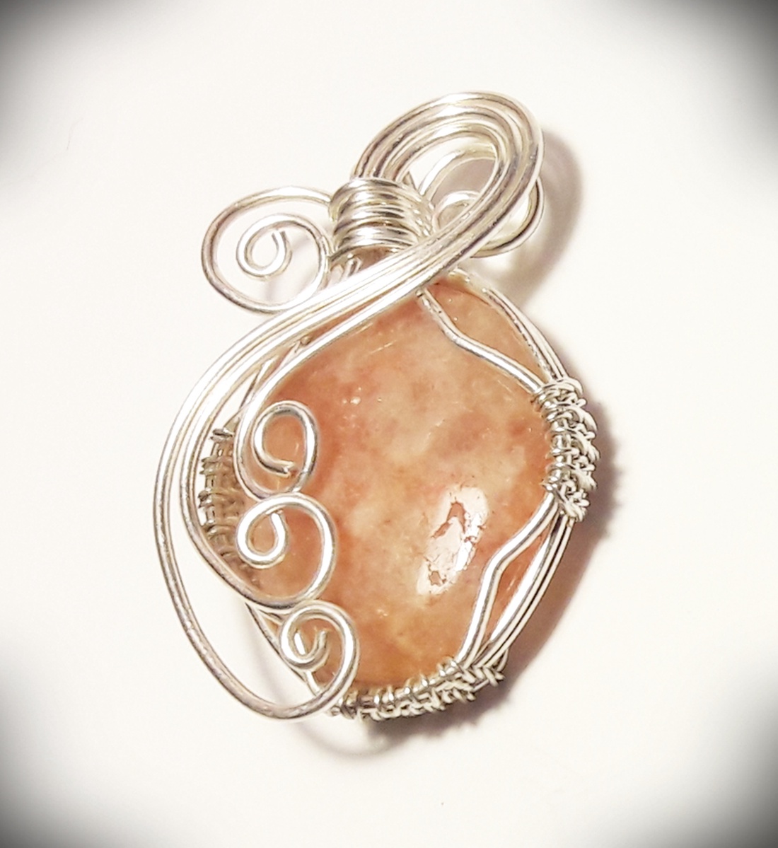 Ezüstözött, allergiamentes   napkő medál  -  - Meska.hu