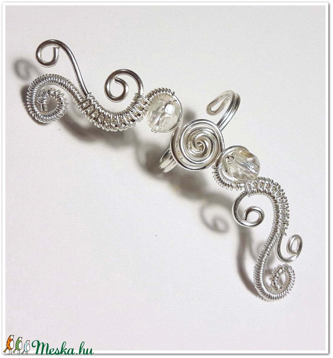 Ezüstözött, nikkelmentes fülgyűrű -  - Meska.hu