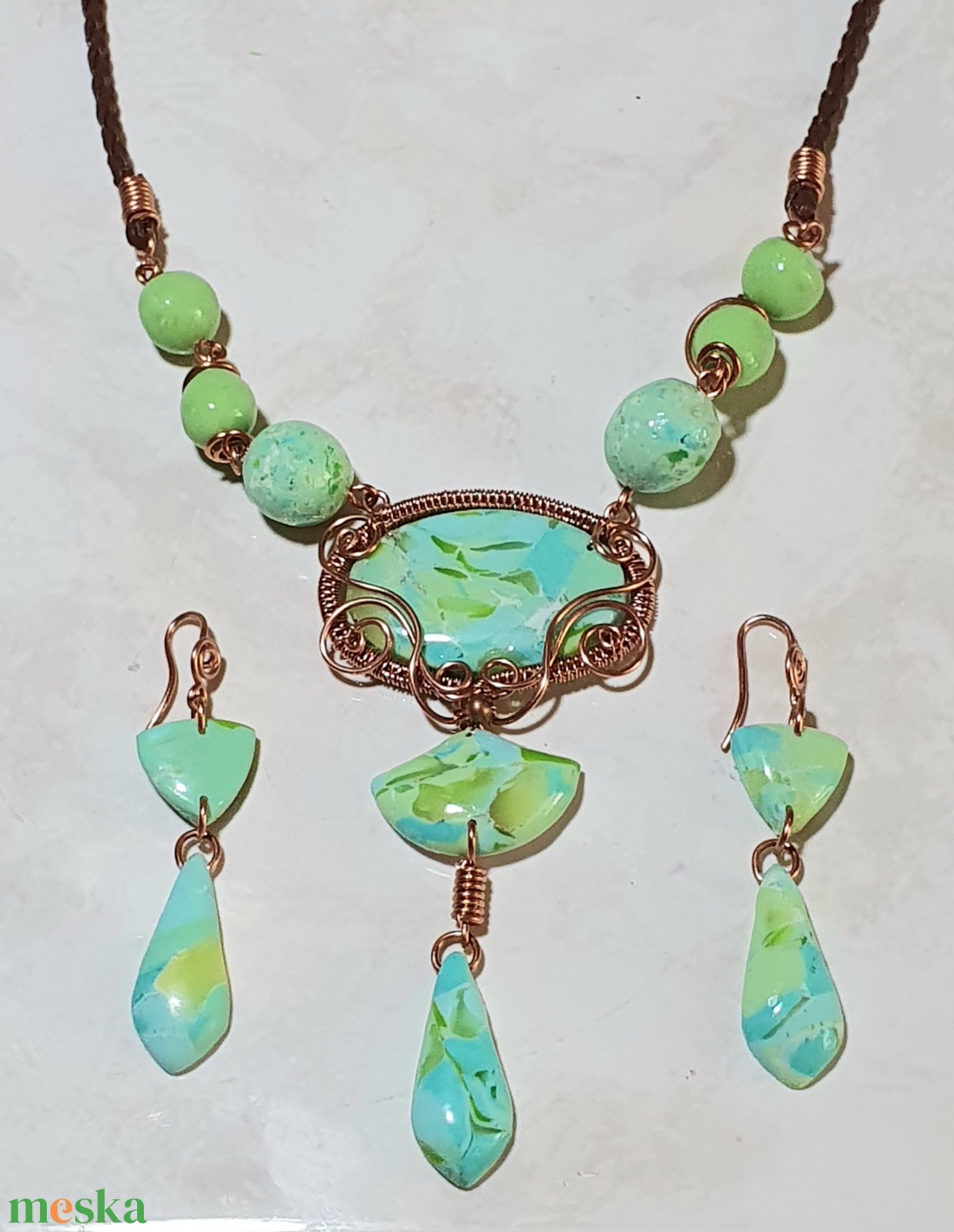 Türkiz ékszer szett - ékszer - ékszerszett - Meska.hu