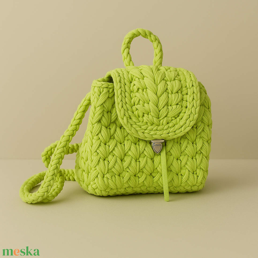 LimeZöld Horgolt Mini Hátizsák - táska & tok - hátizsák - hátizsák - Meska.hu LimeZöld Horgolt Mini Hátizsák - táska & tok - hátizsák - hátizsák - Meska.hu