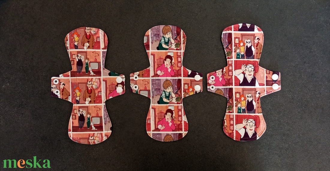 Mosható betét - Mézga család - szépségápolás - intim higiénia - intimbetét - Meska.hu