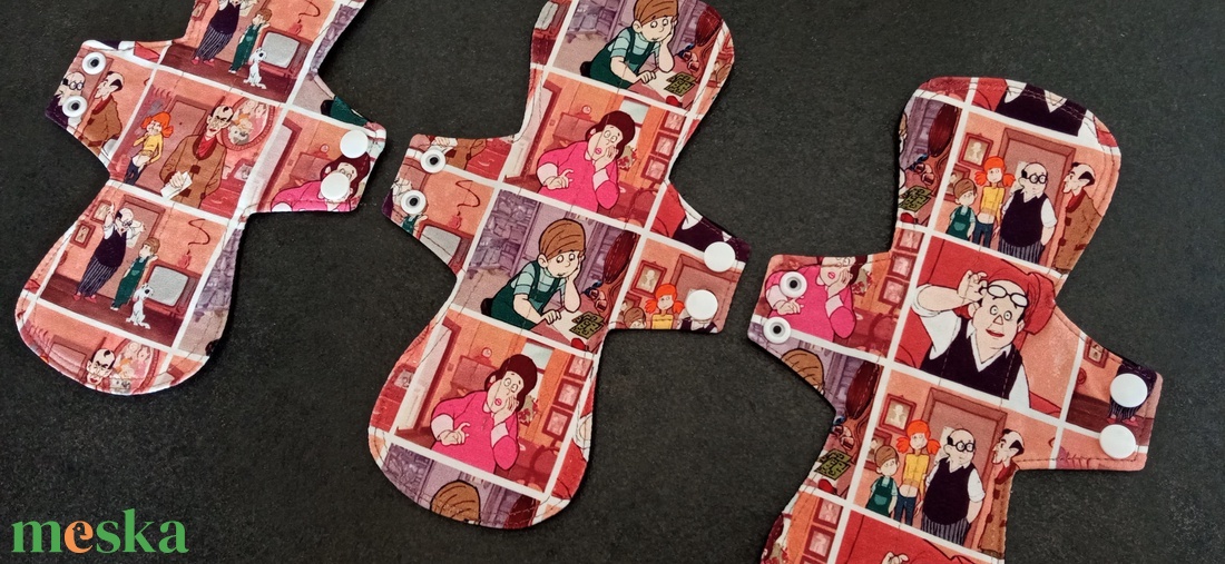 Mosható betét - Mézga család - szépségápolás - intim higiénia - intimbetét - Meska.hu