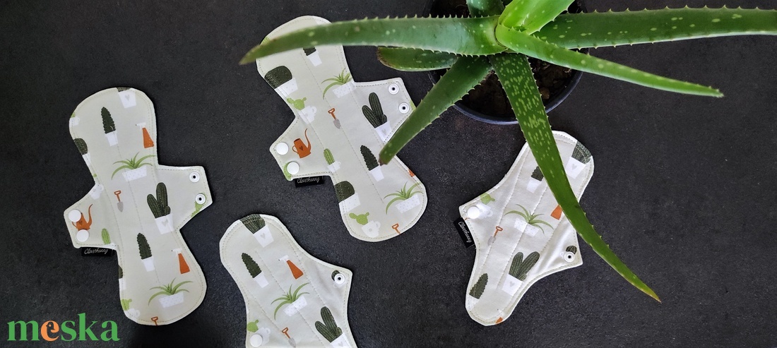 Mosható betét - kaktusz - szépségápolás - intim higiénia - intimbetét - Meska.hu