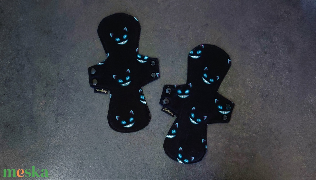 Mosható betét - fekete macska - szépségápolás - intim higiénia - intimbetét - Meska.hu