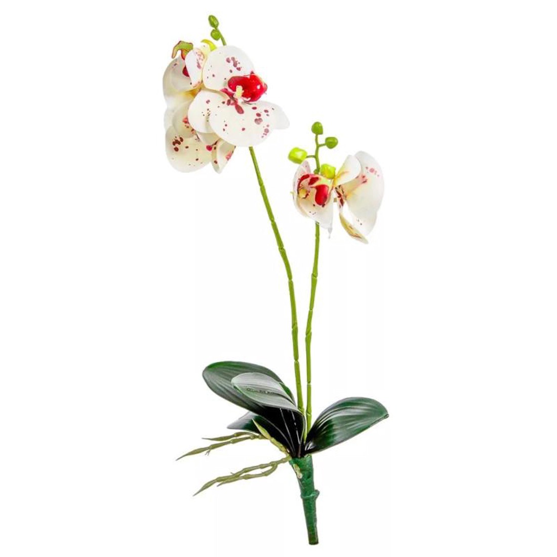 Gumi orchidea ág levéllel - fehér-rózsaszín - kellékek & szerszámok - dekorációs kellékek - virágfej - Meska.hu Gumi orchidea ág levéllel - fehér-rózsaszín - kellékek & szerszámok - dekorációs kellékek - virágfej - Meska.hu