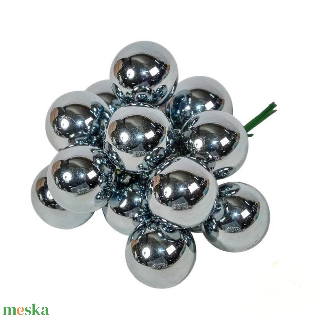 Üveggömb pick 2,5 cm - kő kék - fényes 12 db - kellékek & szerszámok - dekorációs kellékek - üveggömb pick - Meska.hu