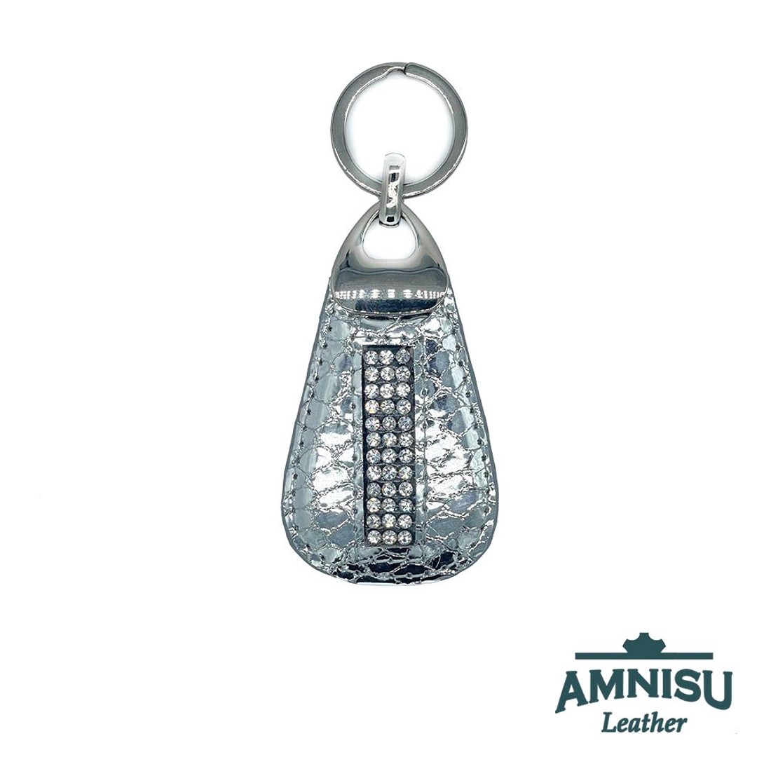 Króm kígyómintás csepp alakú kristály köves kulcstartó H1009 - táska & tok - kulcstartó & táskadísz - kulcstartó - Meska.hu