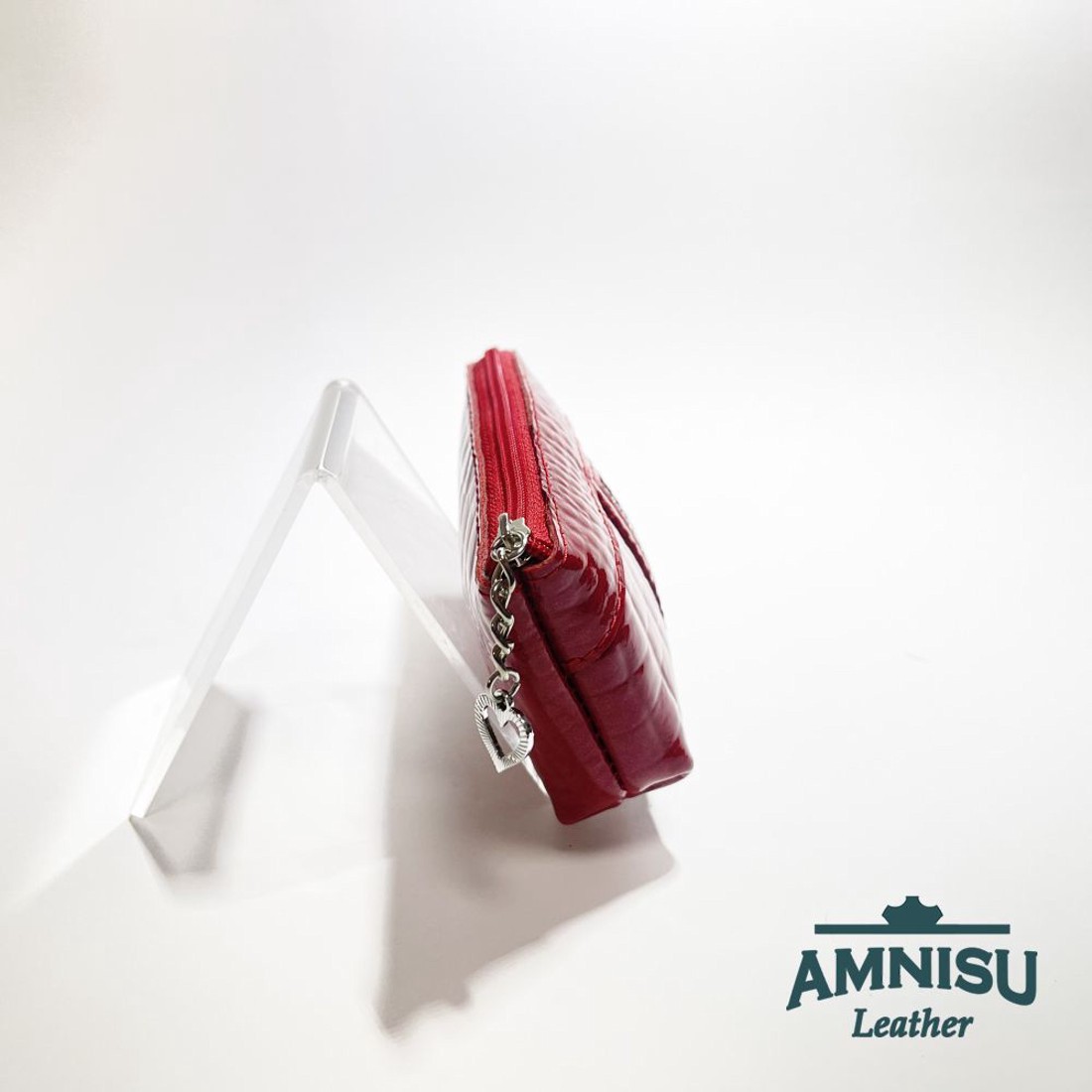 Piros lakk krokkómintás egy cipzáras egyenes kristály köves kulcstartó E5008 - táska & tok - kulcstartó & táskadísz - kulcstartó - Meska.hu