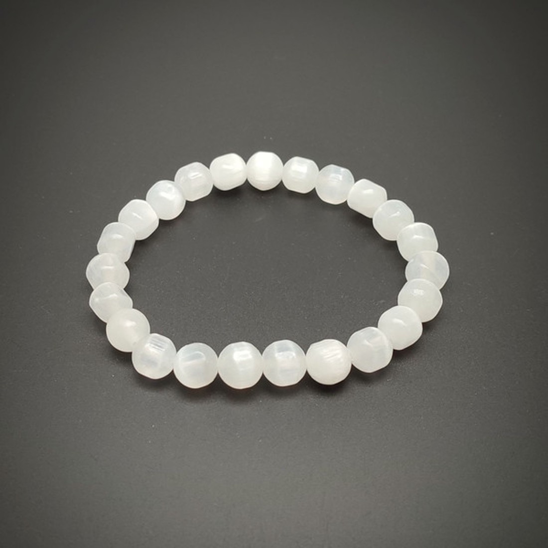 Szelenit henger ásvány karkötő 8mm - ékszer - karkötő - ásványkarkötő - Meska.hu