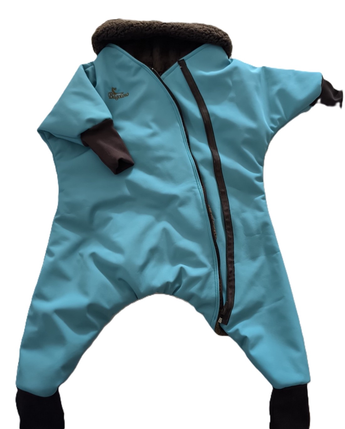 Téli csillag- zöld softsell- serpa 92-98 - baba - mama - babaruházat - tipegőhálózsák - Meska.hu