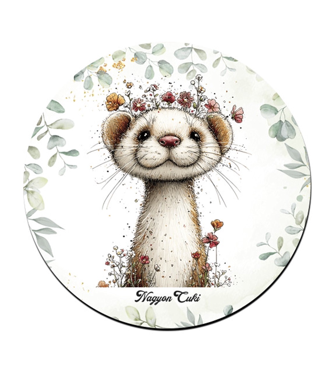 Tündéri hermelin, kecses felfedező mintás pohár alátét -  - Meska.hu