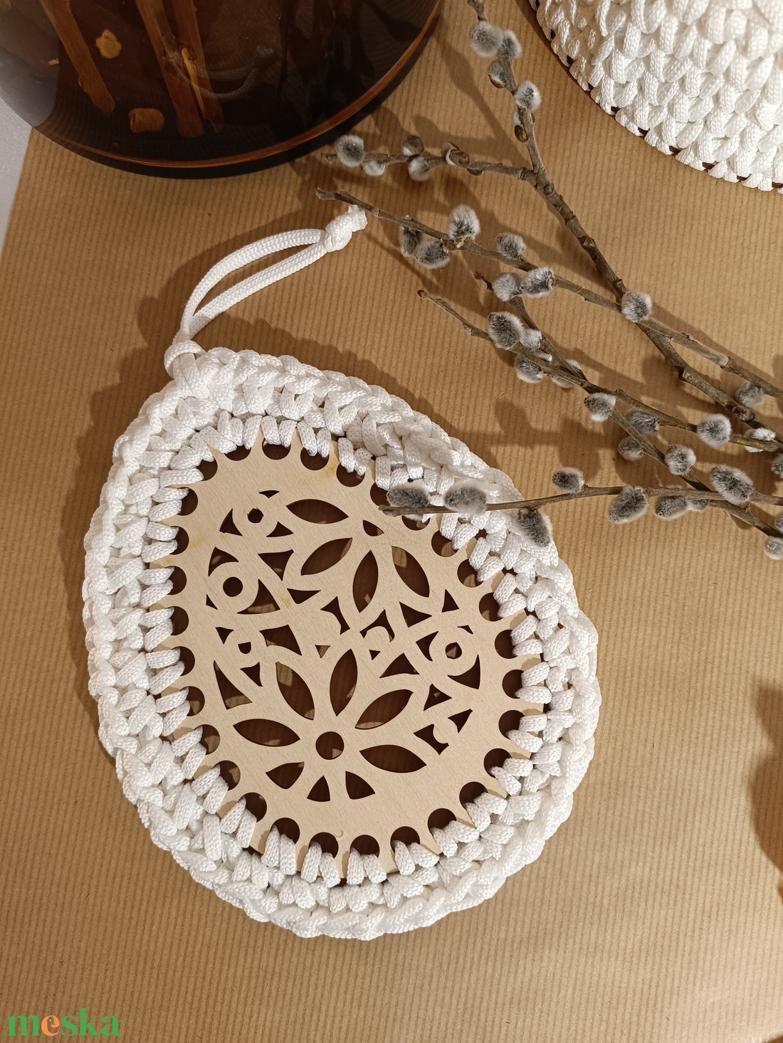 Nagyméretű virágos, horgolt, húsvéti függődísz (mag.: 19 cm) - otthon & életmód - dekoráció - fali és függő dekoráció - függődísz - Meska.hu Nagyméretű virágos, horgolt, húsvéti függődísz (mag.: 19 cm) - otthon & életmód - dekoráció - fali és függő dekoráció - függődísz - Meska.hu