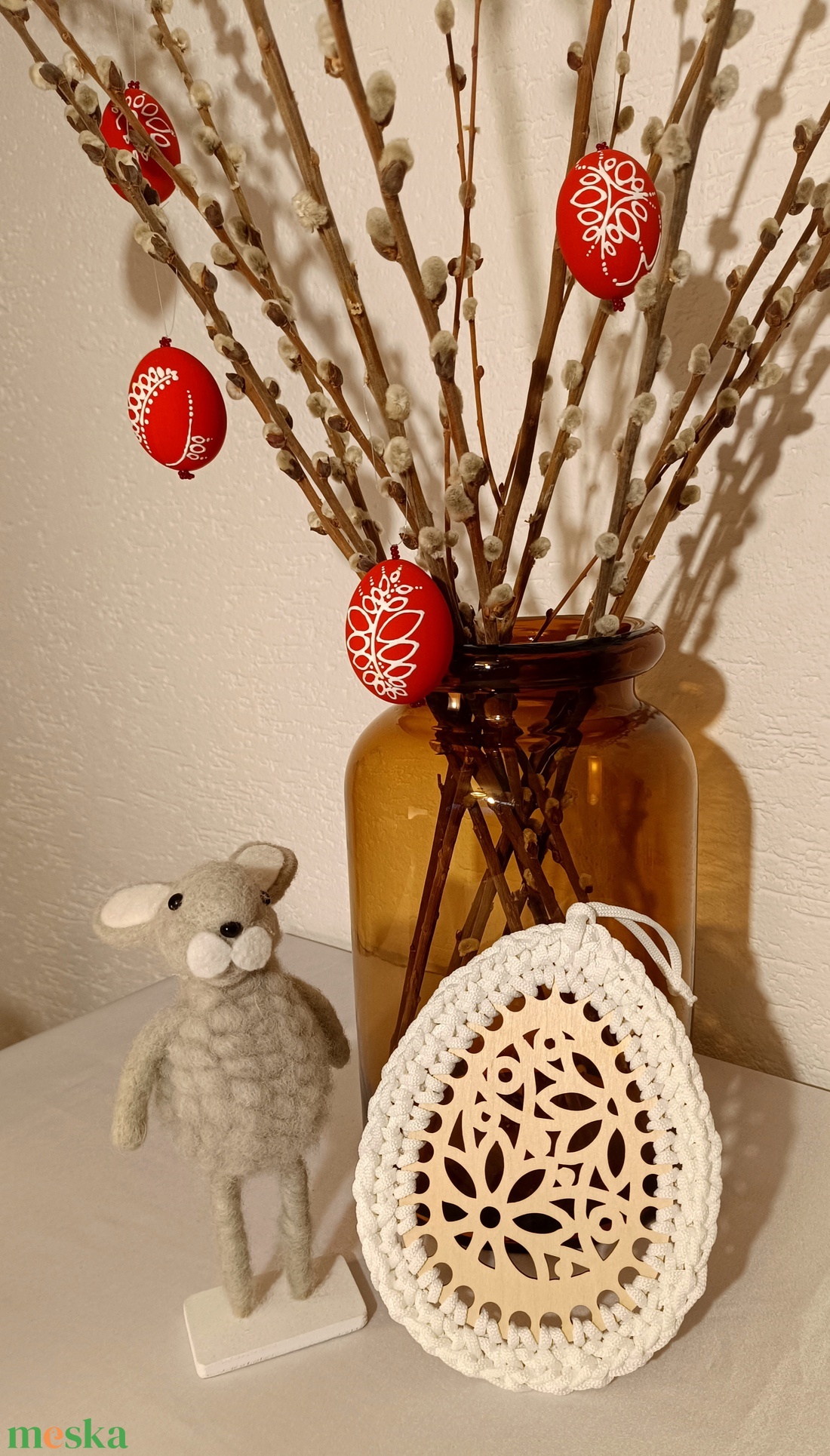 Nagyméretű virágos, horgolt, húsvéti függődísz (mag.: 19 cm) - otthon & életmód - dekoráció - fali és függő dekoráció - függődísz - Meska.hu Nagyméretű virágos, horgolt, húsvéti függődísz (mag.: 19 cm) - otthon & életmód - dekoráció - fali és függő dekoráció - függődísz - Meska.hu