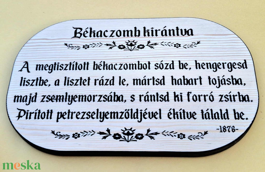 Békaczomb kirántva 1876-ból - karácsony - karácsonyi sütés-főzés - Meska.hu