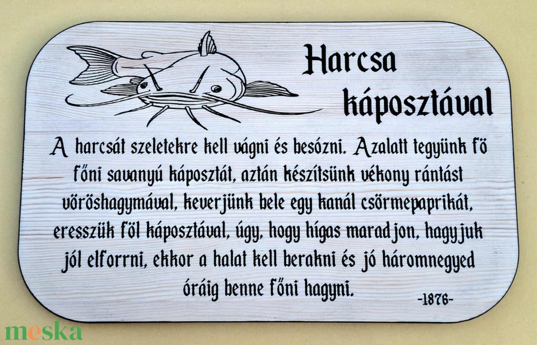 Harcsa káposztával 1876-ból - karácsony - karácsonyi sütés-főzés - Meska.hu