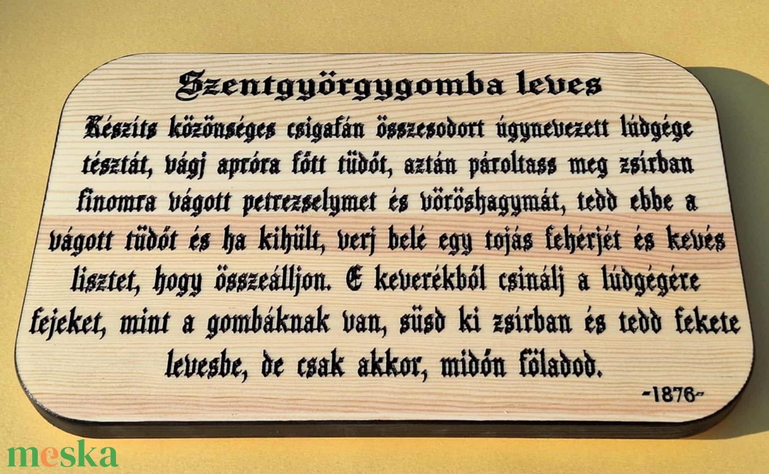 Szentgyörgygomba leves 1876-ból - karácsony - karácsonyi sütés-főzés - Meska.hu