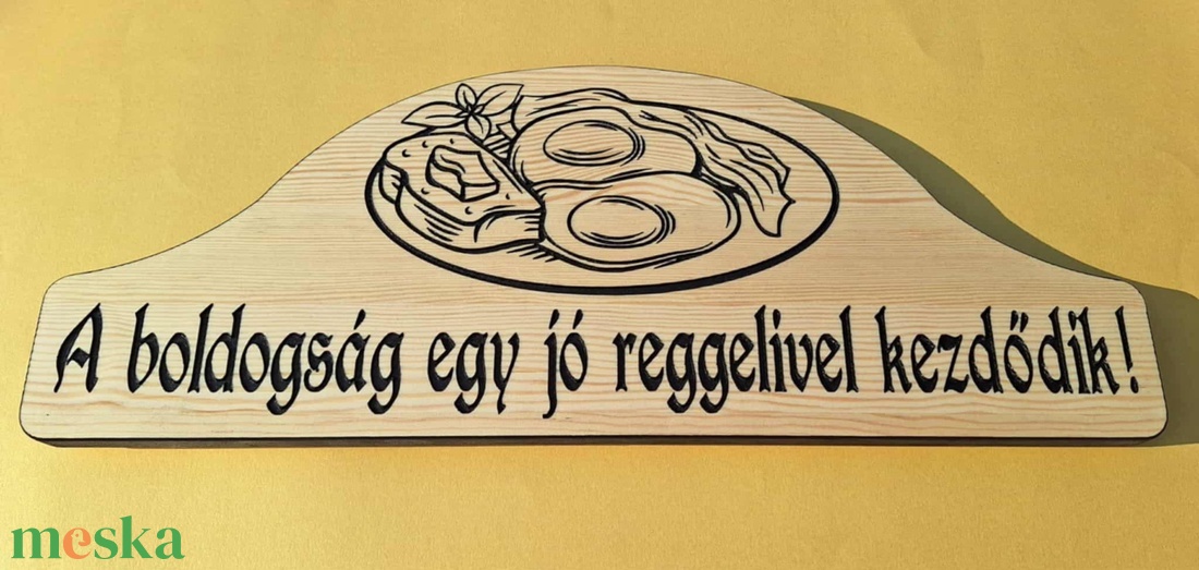 A boldogság egy jó reggelivel kezdődik. - otthon & életmód - dekoráció - fali és függő dekoráció - falra akasztható dekor - Meska.hu