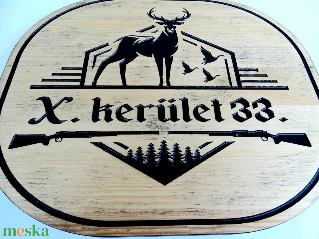Vadász házszámtábla - otthon & életmód - ház & kert - házszám - Meska.hu