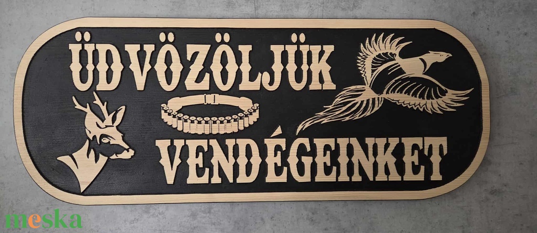 Üdvözöljük Vendégeinket  - otthon & életmód - dekoráció - fali és függő dekoráció - felirat - Meska.hu