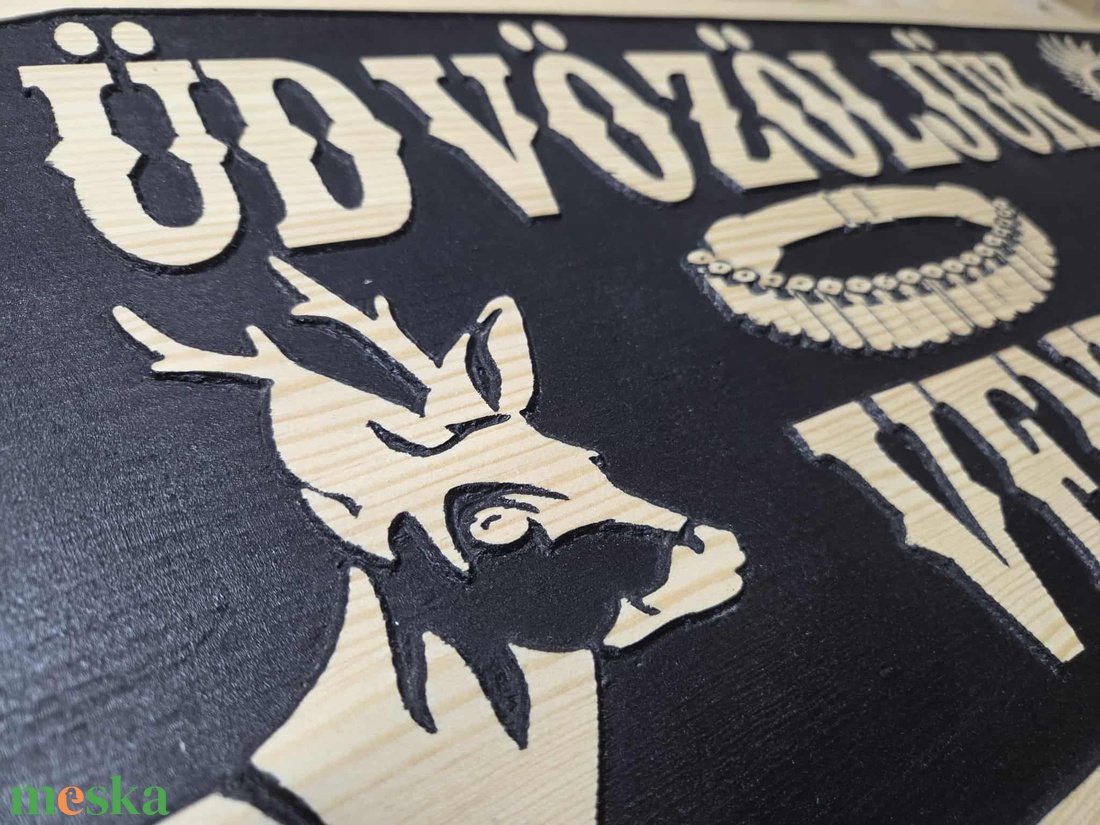 Üdvözöljük Vendégeinket  - otthon & életmód - dekoráció - fali és függő dekoráció - felirat - Meska.hu