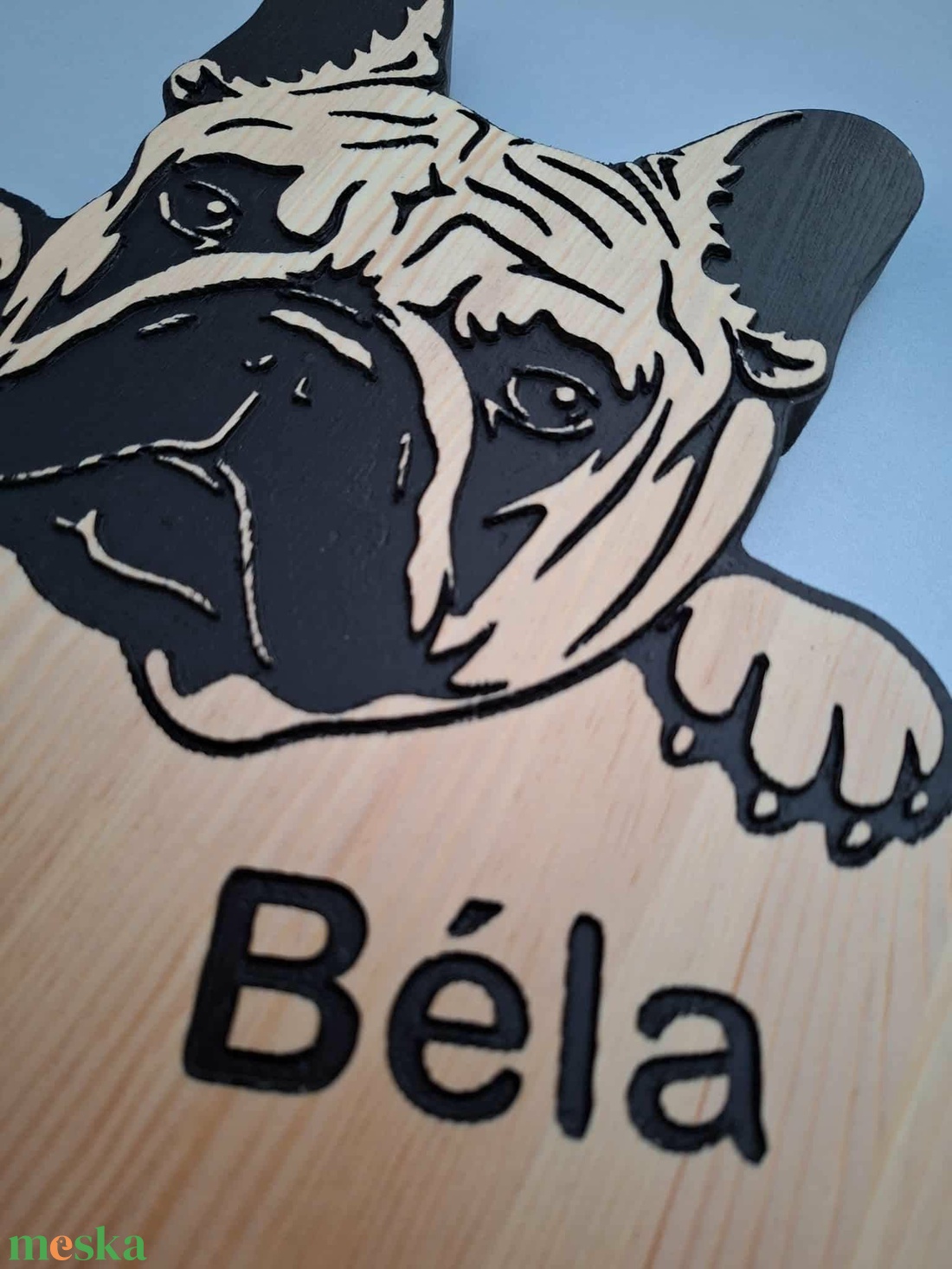 Francia Bulldogos házszámtábla - otthon & életmód - ház & kert - házszám - Meska.hu