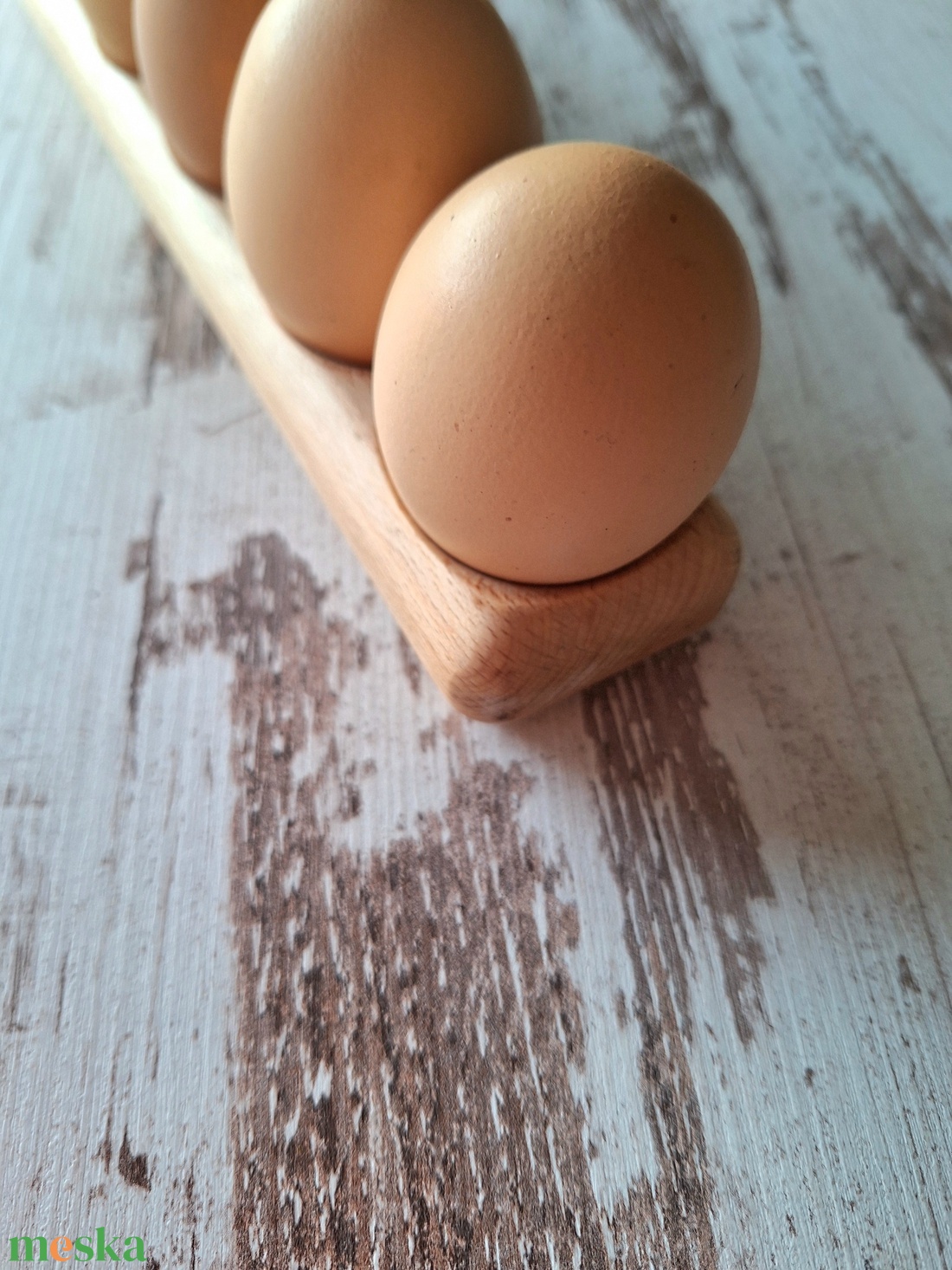 Bükkfa tojástartó � 6 darabos  - otthon & életmód - konyhafelszerelés, tálalás - tálalás - tálca - Meska.hu