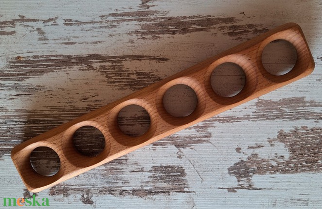 Gőzölt bükkfa tojástartó � 6 darabos  - otthon & életmód - konyhafelszerelés, tálalás - tálalás - tálca - Meska.hu