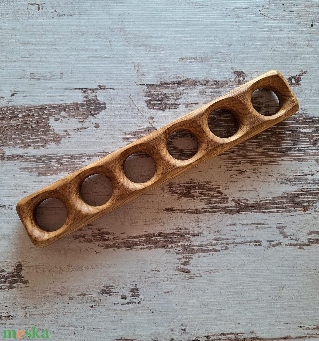 Tölgyfa tojástartó � 6 darabos  - otthon & életmód - konyhafelszerelés, tálalás - tálalás - tálca - Meska.hu